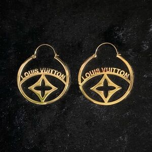 18K Gold Luxury Hoop Earrings